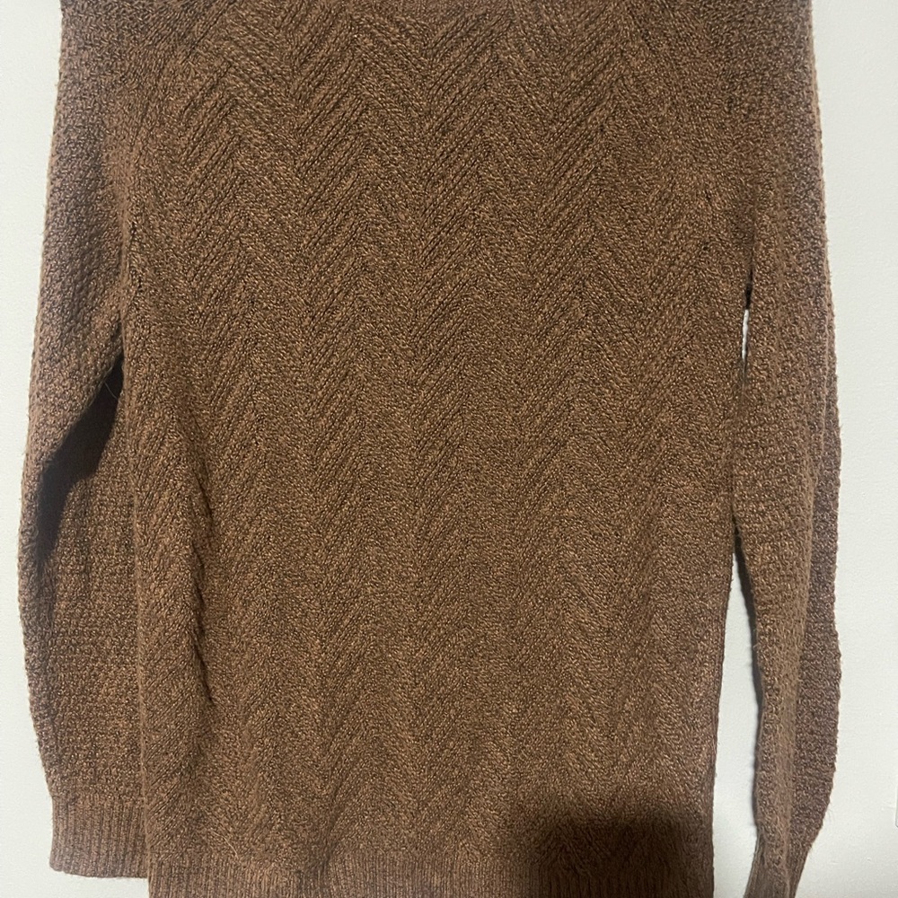 Sonoma Women's Brown Crewneck Sweater